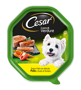 Cesar Cuore Di Verdure Pollo 150gr Alimento umido per Cani Cesar Cuore Di Verdure Pollo 150gr Alimento umido per Cani
